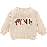 FYMNSI Toddler Sweater Baby Boys Girls 1st Birthday Outfits Long Sleeve Knit Pullover Top Fall Winter Outfit Christmas Clothe
