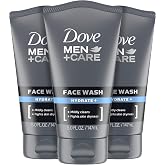 DOVE MEN + CARE Face Wash Hydrate Plus Skin Care, 5 Oz, (Pack of 3) | Skin Care For Men