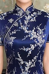 Shanghai Story Short Sleeve Long Qipao Brocade