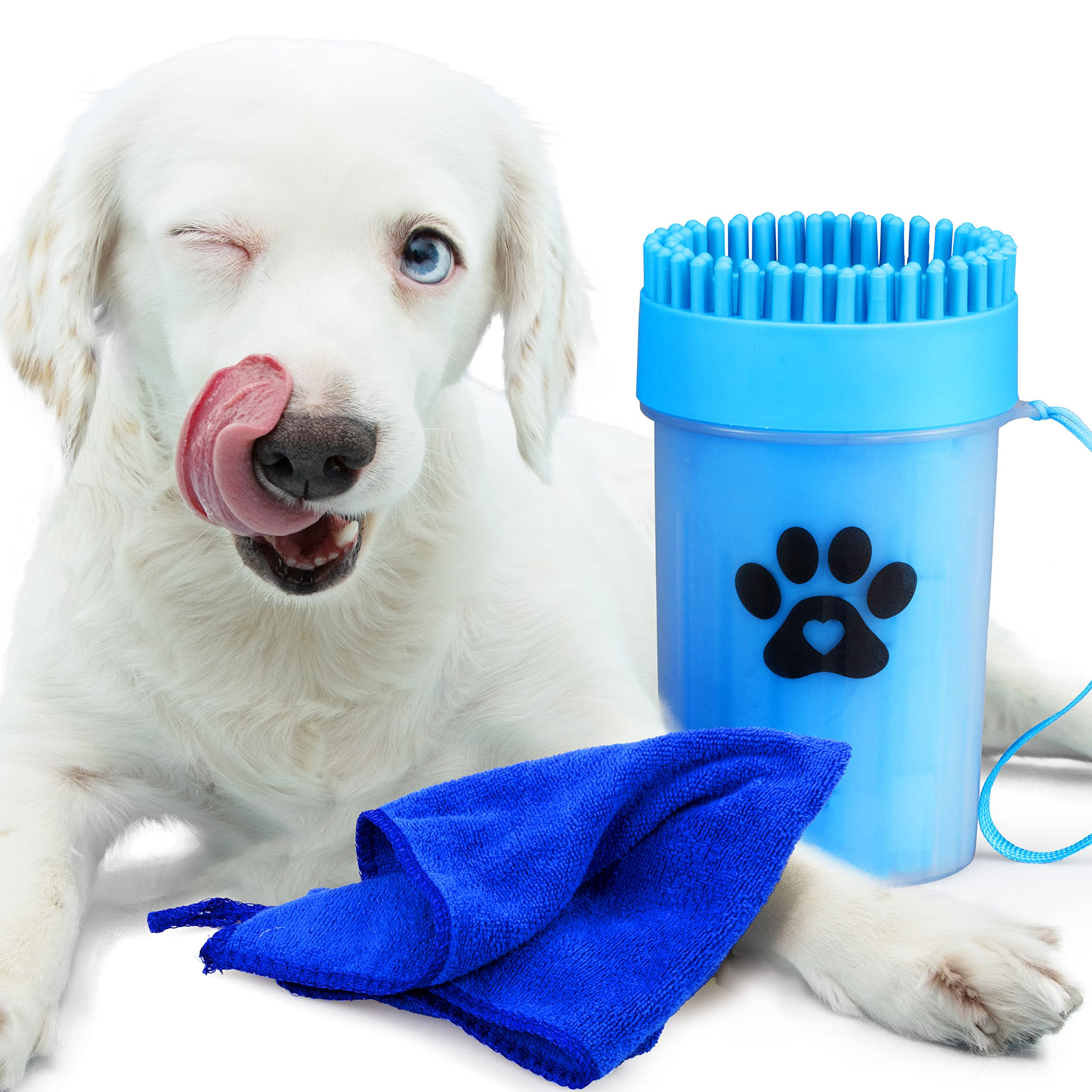 Dog Accessories, Paw Washer, Dog Cleaner, Medium and Small Dog Cleaning Products for Four Friends, Accessories, Dog Brush (Blue)