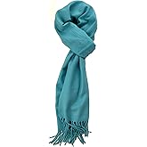 Plum Feathers Winter Scarf Shawl with Cashmere Feel - Rich Solid Colors Winter Scarves and Wraps 72" x 12"