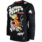 SCREENSHOT Mens Urban NYC Graffiti Hip Hop Fleece Pullover Active Fashion Crew Neck Sweatshirt Top
