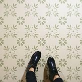 2 Pcs 12" x 12" Tile Stencil Painting Stencil for Walls and Floors - Reusable - Stencils for Painting - Stencil for Home Decor (Cottage Bloom)