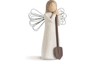 Willow Tree Angel of The Garden, Bringing Forth a Garden of Love and Beauty, Gift to Celebrate Friendships, People with Green Thumbs, Sculpted Hand-Painted Angel Figurine