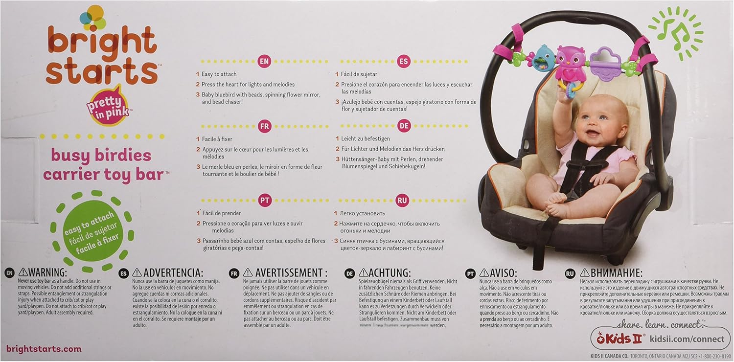 bright starts busy birdies carrier toy bar