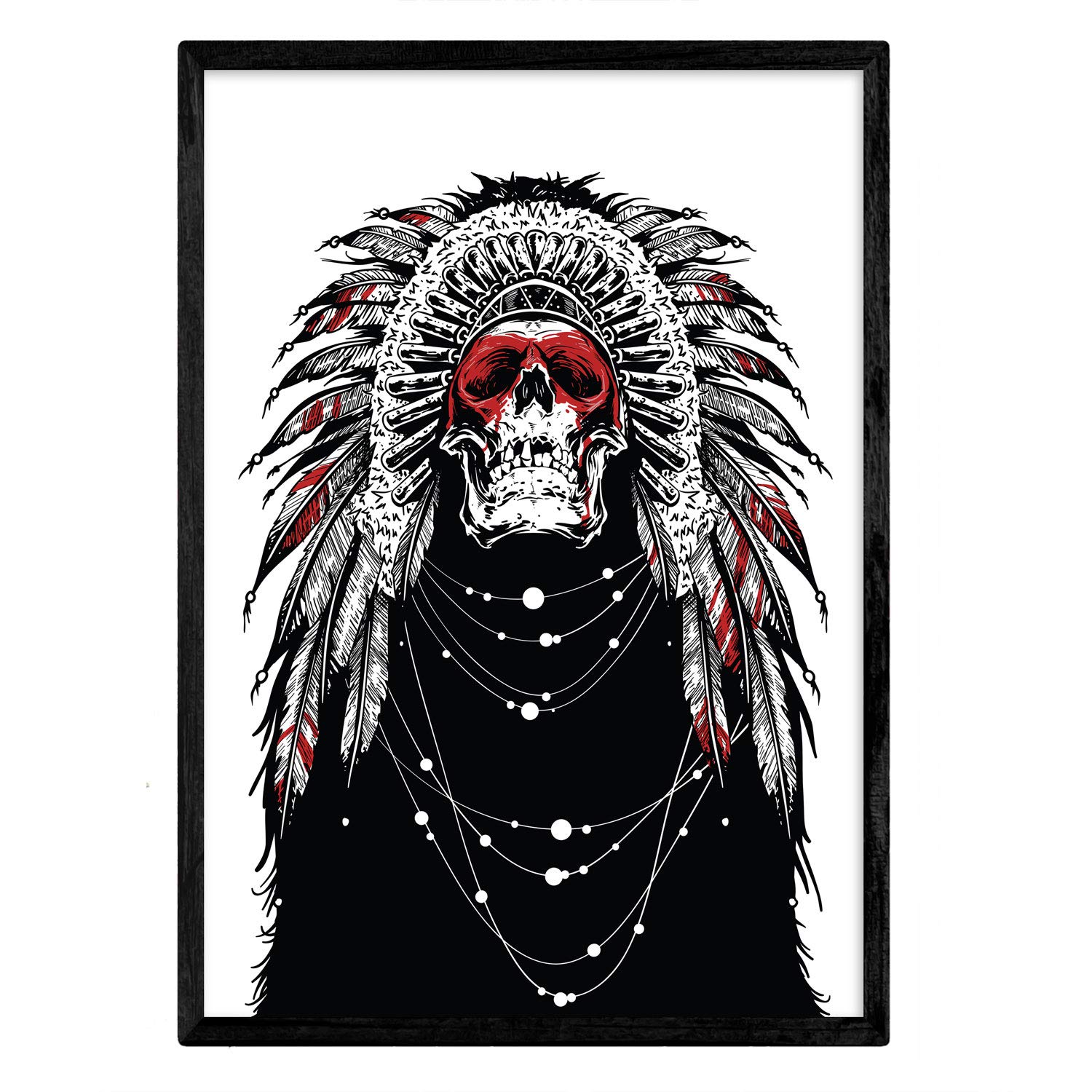 Nacnic Poster Chaman. Design decorative sheet. A4 size