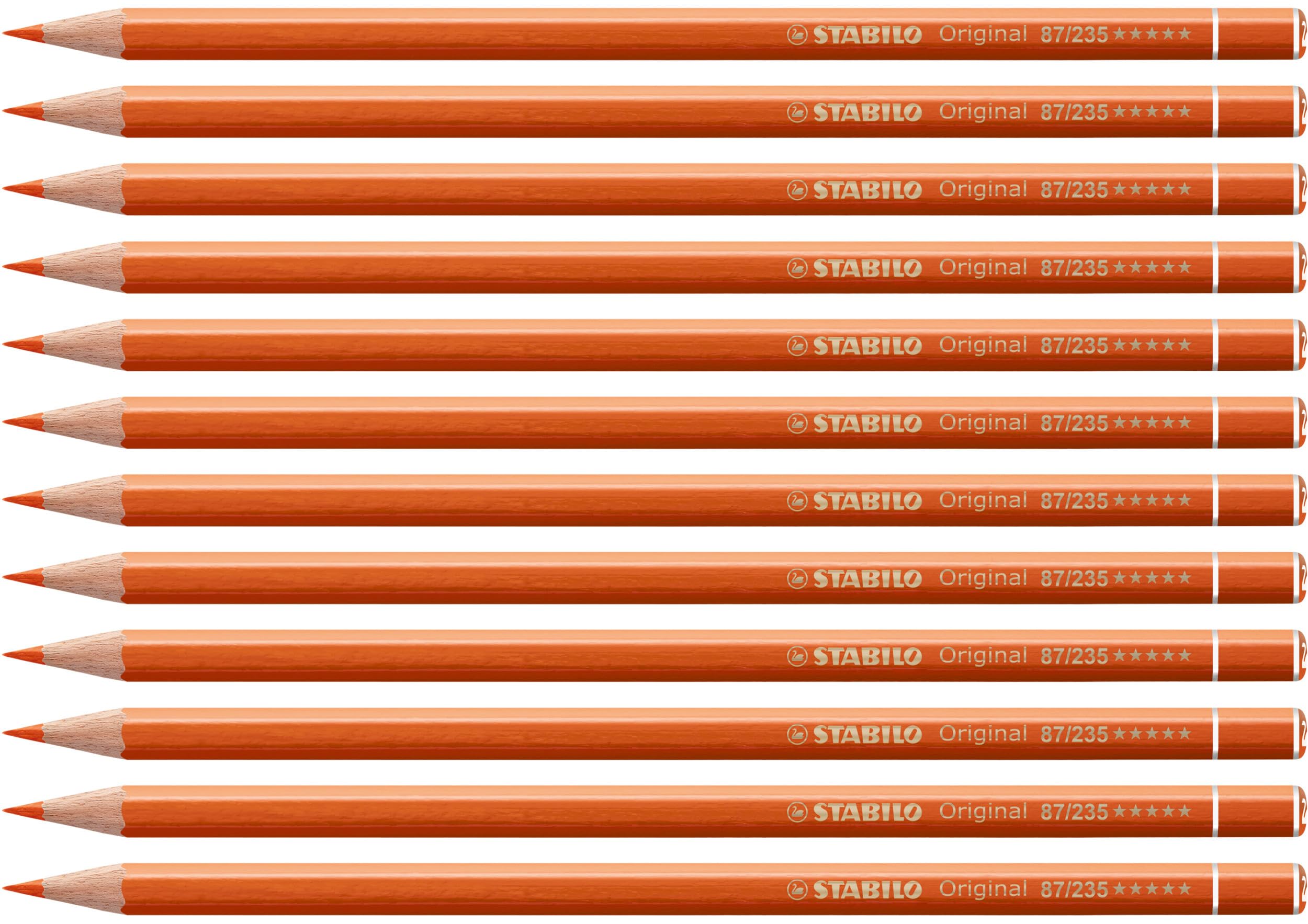 STABILO Premium Colouring Pencil Original - Pack of 12 - orange red