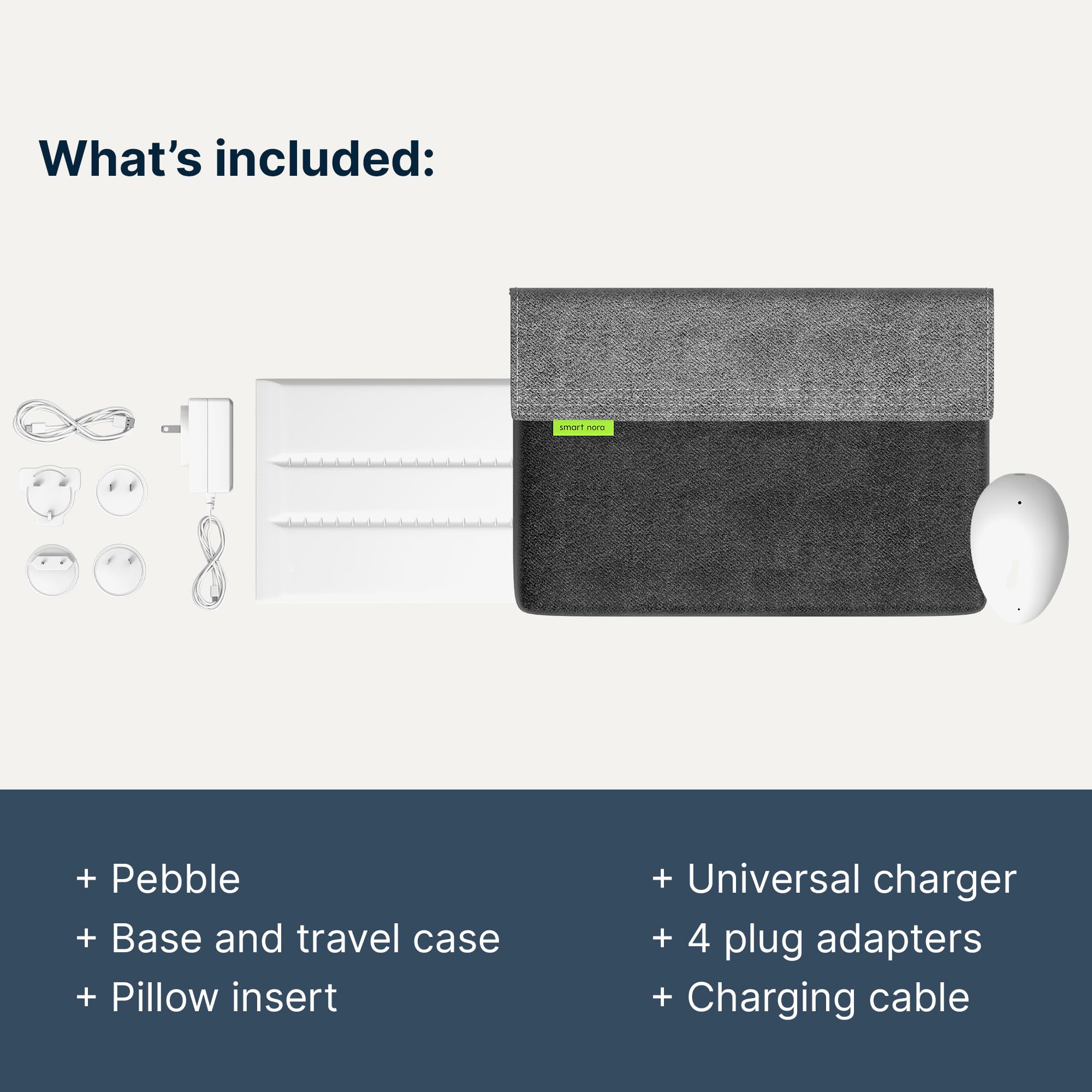 Smart Nora Contact-Free Anti-Snore Device, Turns Your Pillow into a Smart Pillow, Sleep in Any Position, Clinically Proven, Doctor Recommended, AI Powered, Stops Snoring, Comfortable, FSA/HSA Eligible