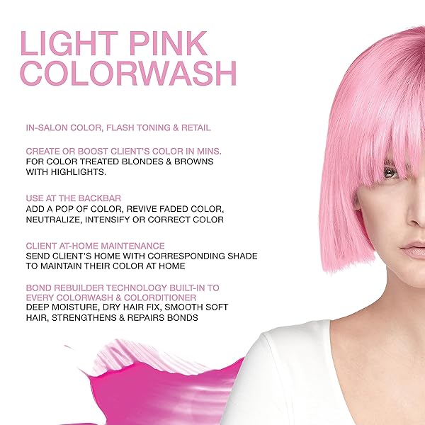 CELEB LUXURY VIRAL COLORWASH, PROFESSIONAL SEMI-PERMANENT HAIR COLOR DEPOSITING SHAMPOO, PASTEL LIGHT PINK, 8.25 FL OZ (PACK OF 1)