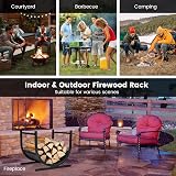 TANGZON Heavy Duty U-Shaped Firewood Rack, Rust-Resistant Log Holder view 5