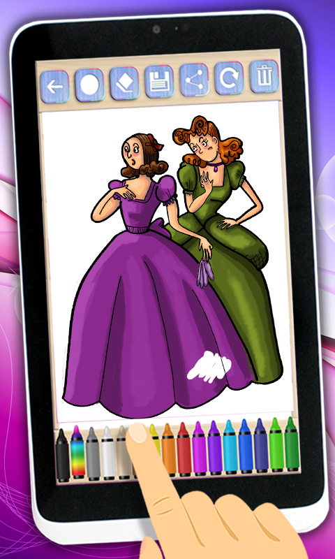 Pintar a princesa Cinderela - jogos de coloração de princesas : Amazon ...