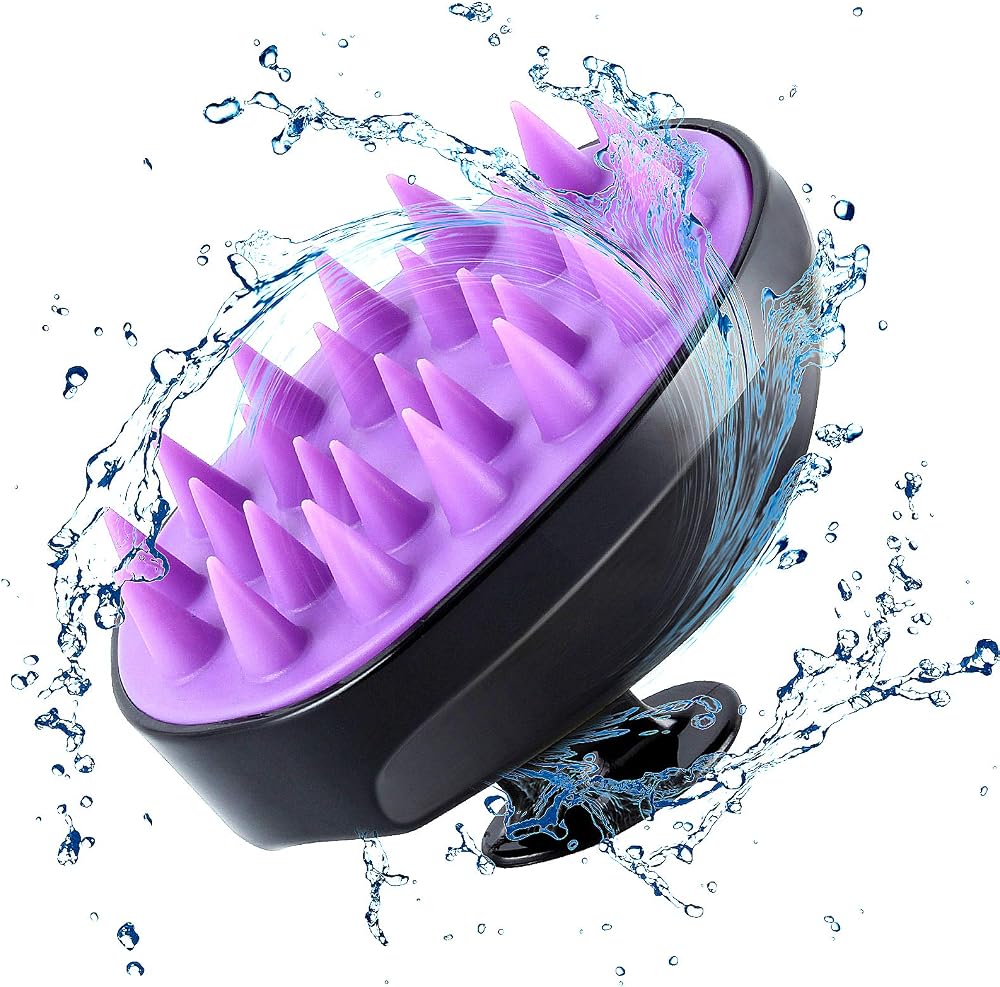 Sosoon Scalp Massager Shampoo Brush Soft Silicone Hair Scrubber for Wet Dry