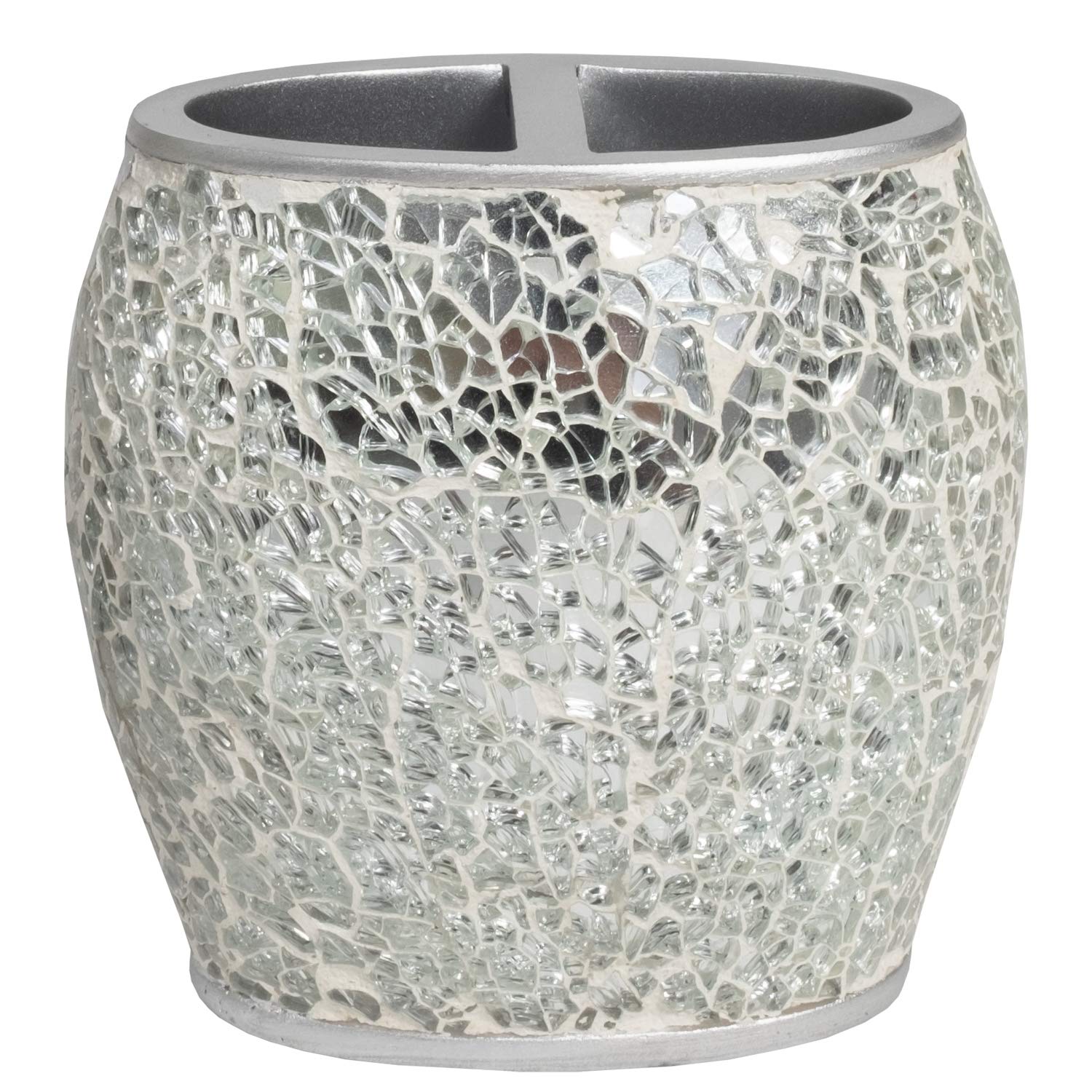 Sweet Home Collection Contemporary Decorative Beautiful Designs Bath Shower Tub Décor, Polyresin, Glamour, Toothbrush Holder