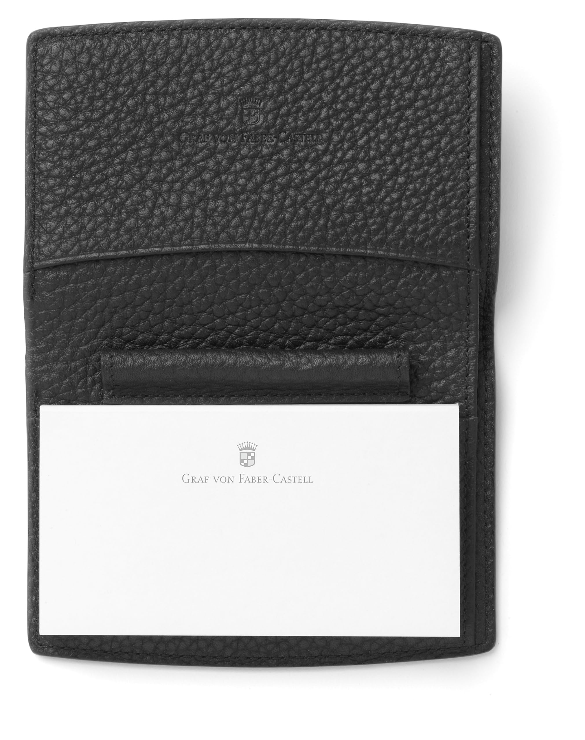 Graf von FABER-CASTELL 118759 - Notepad Case Cashmere Black with Notepad, Pen Loop and Compartments
