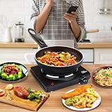 Uten Stainless Steel Single Hotplate 1250-1500W 5 Power Levels Cast Iron view 4