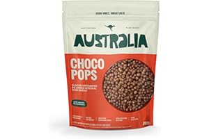 Hart's Natural ChocoPops Australia Chocolate | Cereal Matinal Sem Adição de Açucar, Sem Glúten, Sem Lactose, Vegano | 100% Natural | Alto em Fibras | 200g