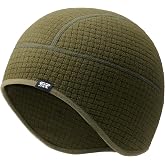 SUNMECI Winter Grid Fleece Skull Cap Thermal Helmet Liner for Men Women | Thick Thermal Windproof Extended Ear Covers Hard Hat Liner, Warmth for Cycling Motorcycle Skiing Outdoor Work