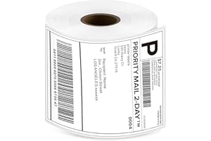 LuckyGuard 4x6 Direct Thermal Shipping Labels with Perforated, Commercial Grade, for Thermal Printer, Thermal Label Stickers, Compatible with Zebra, Rollo, Jadens, Nelko (1 Roll - 250 Labels)
