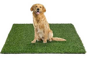 SHACOS Artificial Grass Pad for Dogs 80x100cm Fake Grass for Dog Pee 1.2" Thick Reusable Potty Training Pads Doormat Turf Gra