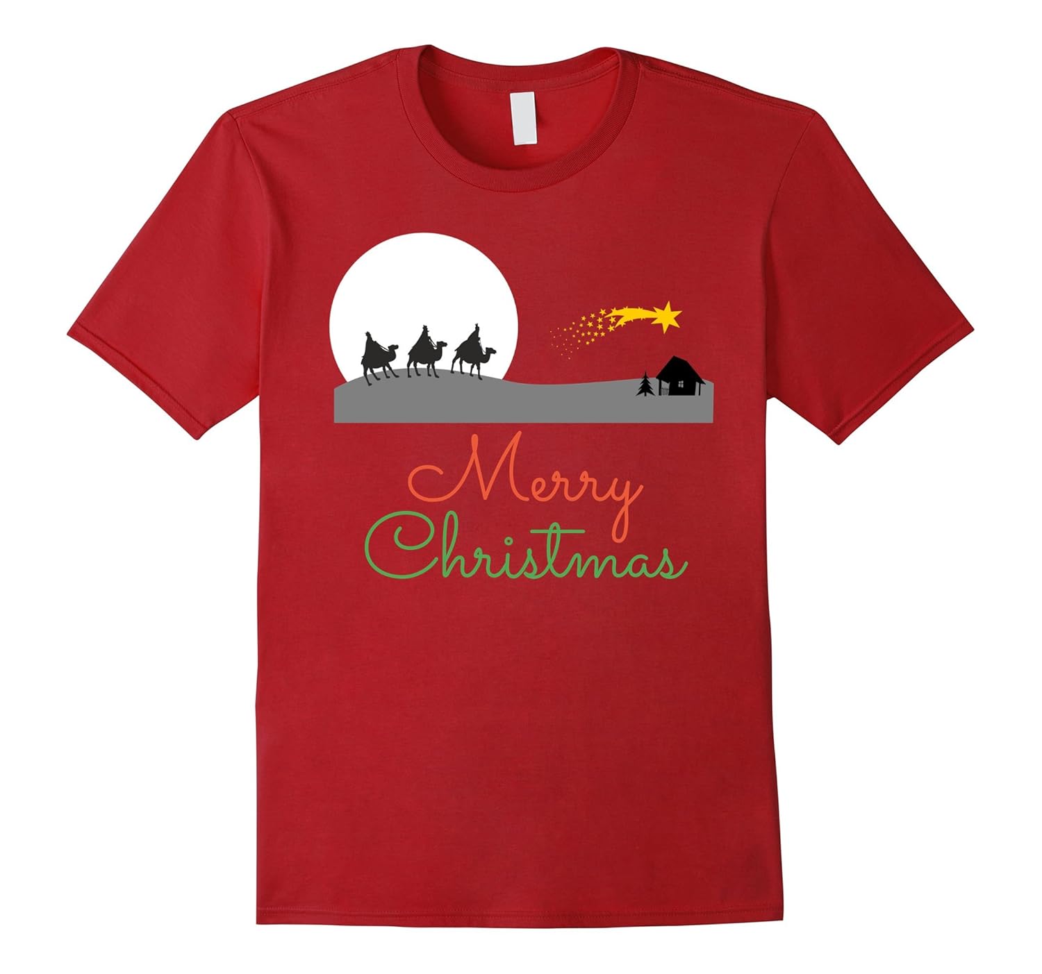 Nativity scene tshirt. Christmas story t-shirt. Three kings.-ANZ