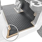 Xtreme Mats Club Car Compatible Golf Cart Mat, Full Coverage Rubber Floor Liner - Fits Club Car Models Precedent (2004-2025)/Onward & Tempo (2017-2025)/Villager & V4L (2019-2024) - Beige Trim