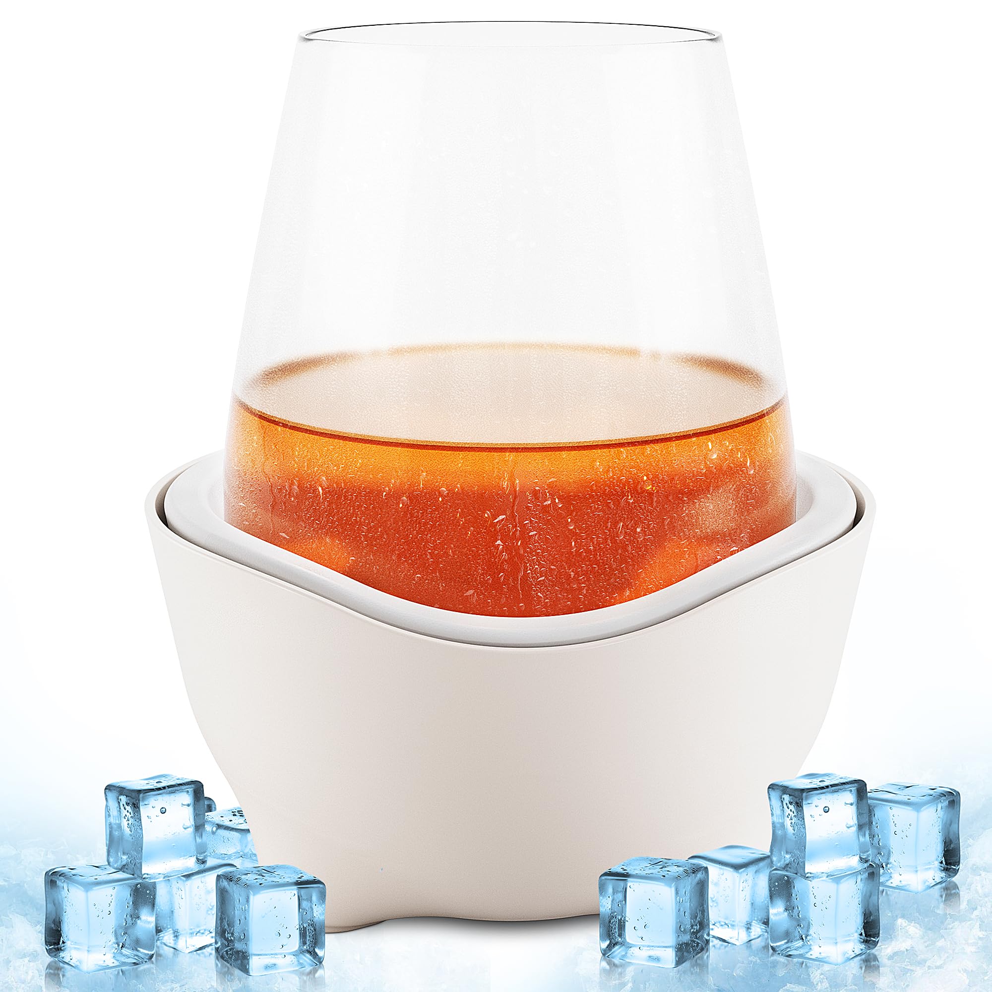 Stemless Wine Glass Chiller, Separable