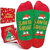 HAPPYPOP Secret Santa Gifts for Kids - Christmas Socks with Greeting Card for 4-9 Year Olds