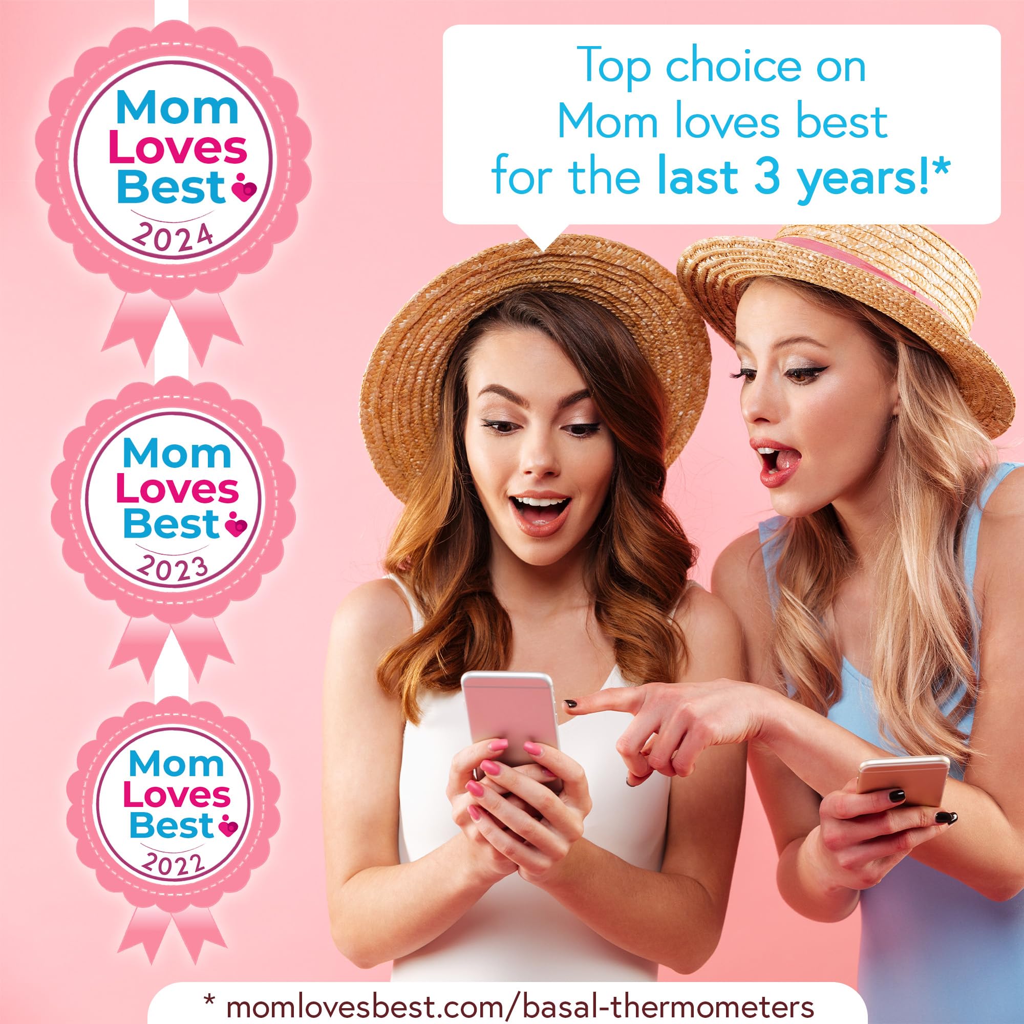 Digital Basal Body Thermometer, 1/100th Degree High Precision, Quick 60