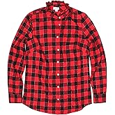 J.Crew Mercantile Women's Long Sleeve Ruffle Flannel Shirt