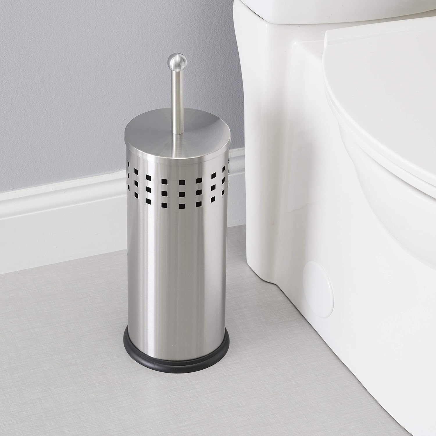 Home Basics Vented Toilet Plunger with Canister Holder Drip Cup, Bronze: Kitchen & Dining