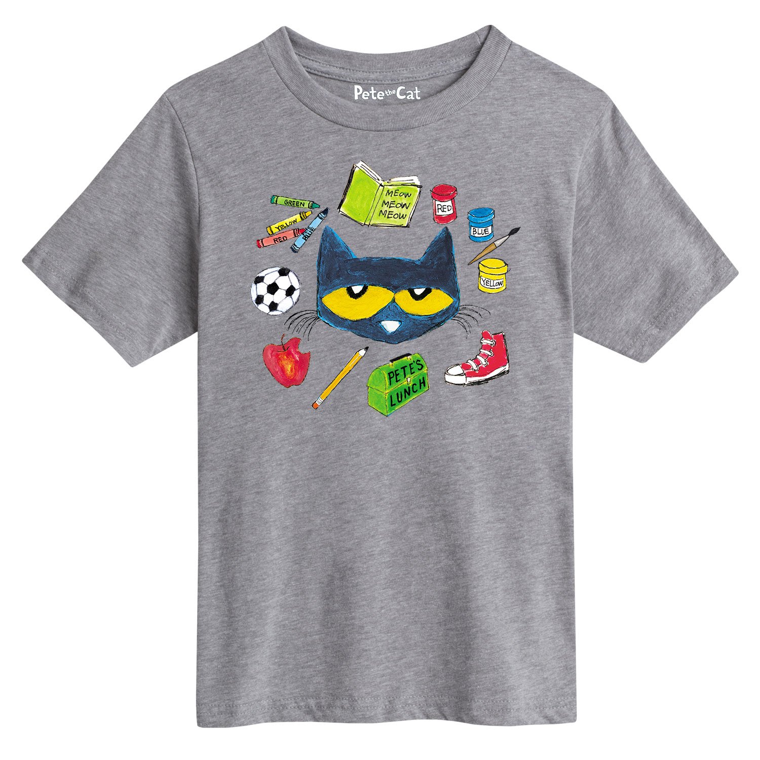 Pete The Cat With School Stuff Short Sleeve Tee 3866 Shirts Jznovelty