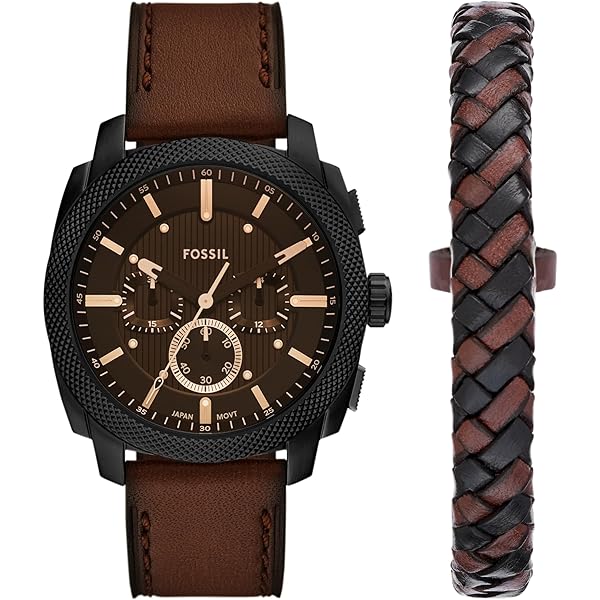 Amazon.com: Fossil Machine Watch and Bracelet Box Set - FS5251SET