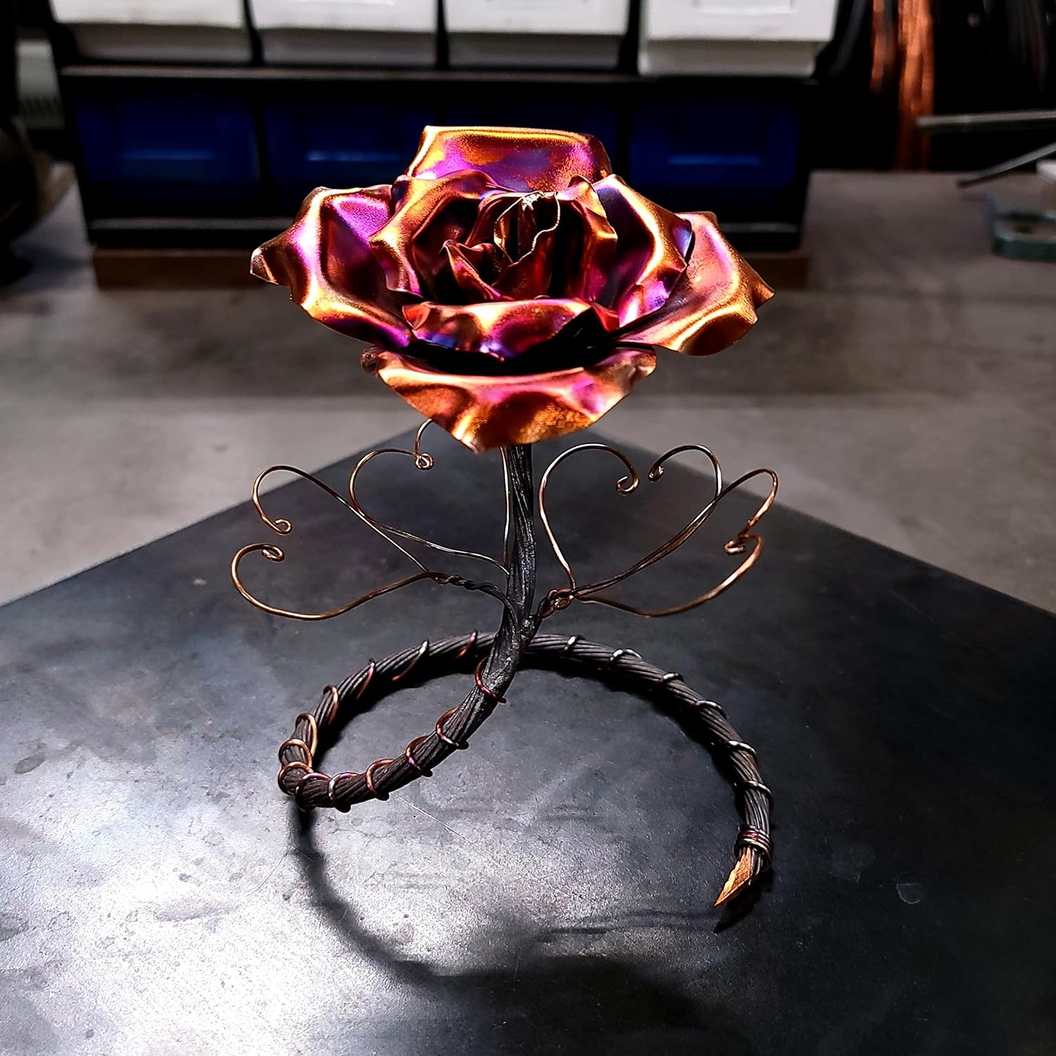 Mixed Media - Antique Copper Rose