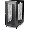 StarTech.com 4-Post 24U Server Rack Cabinet, 19" Data Rack Cabinet for IT / Network Equipment, with Adjustable Mounting Rails