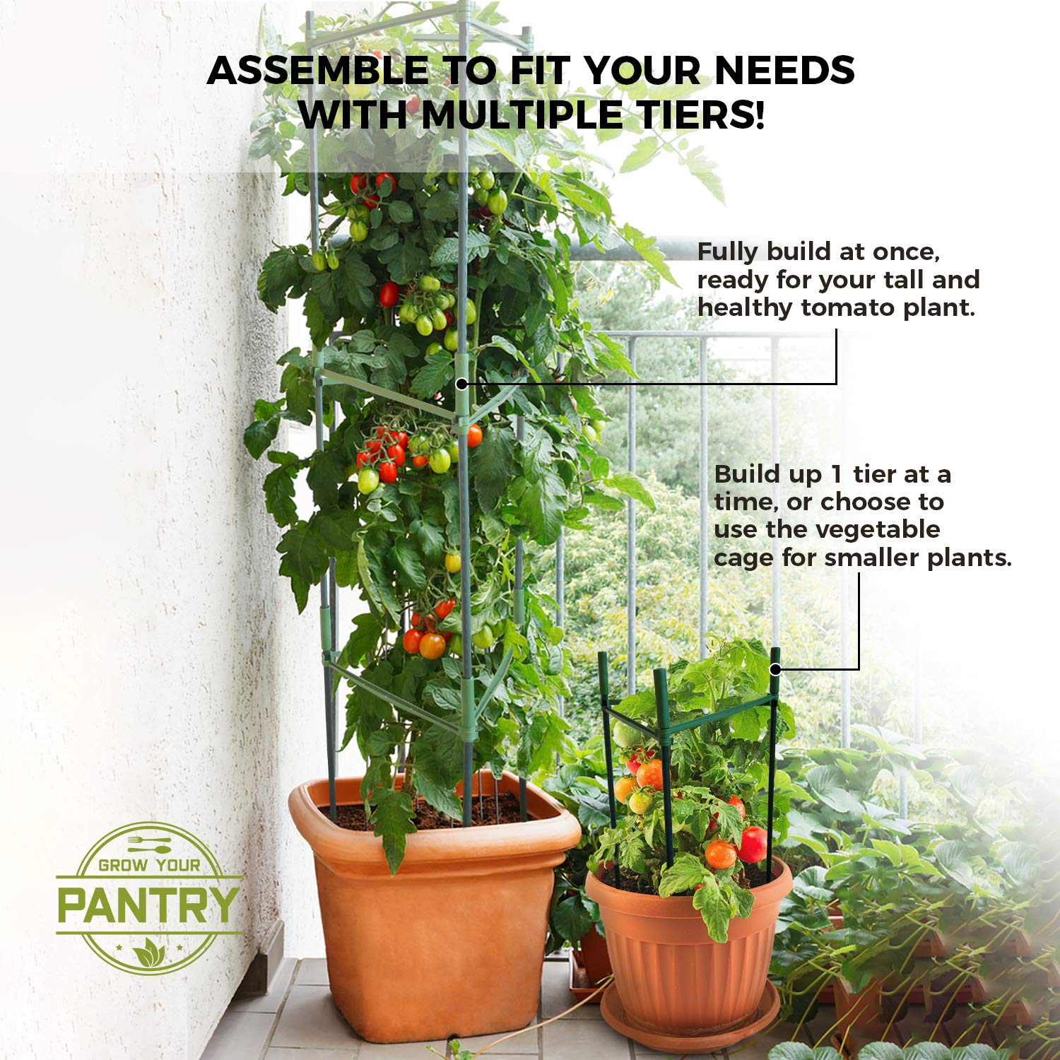 Grow Your Pantry Crece Tus Jaula de Tomate de la despensa de Las ...