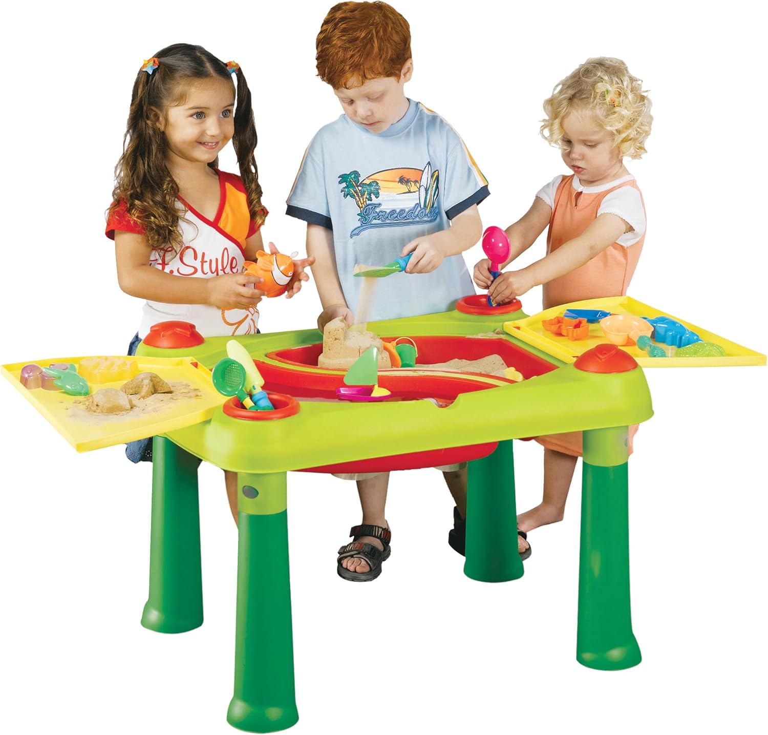 Keter Table D Activite 2 En 1 Avec Du Sable Et L Eau Pour Enfant 79 X 56 X 50 Cm Amazon Fr Jeux Et Jouets