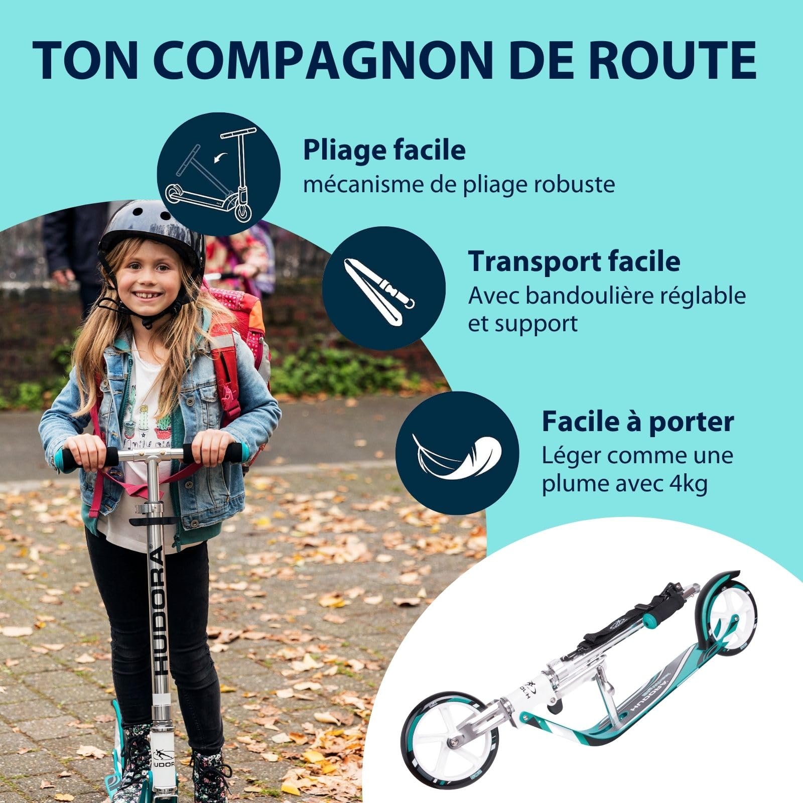 HUDORA Big Wheel Scooter 205 - Tret-Roller