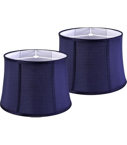 Aspen Creative Lampenschirm Trommelform – 30,5x30,5x25,4 Cm, Waschblau, Spinnenkonstruktion, Feste Rückseite