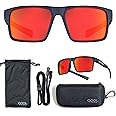 QOOL TIMES Living out your Polarized Fish Sunglasses for Men Women, Running Driving Golfing Cycling