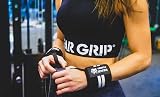 BEAR GRIP Weight Lifting Wrist Wraps Pair 18in x 3in Black White view 8