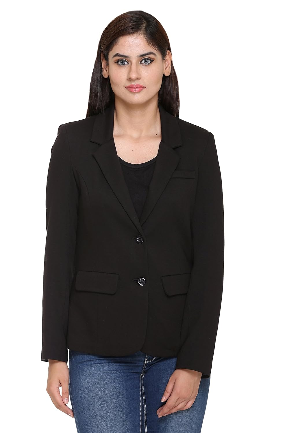 trufit women's tweed short coats (6709013, black, medium)