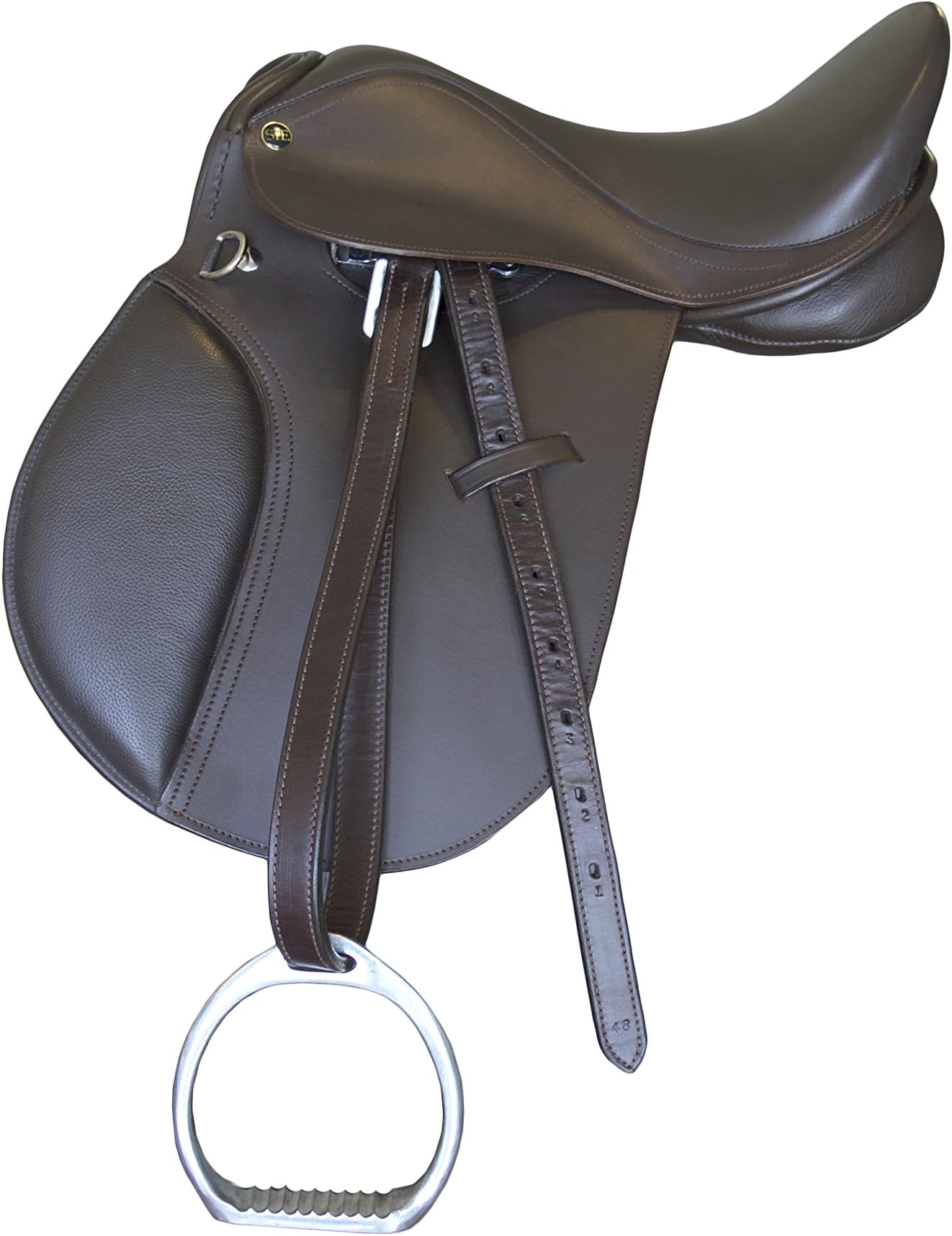 17" M Havana Leather English Jumping CC Saddle with Matching Leathers