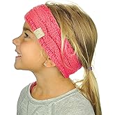 C.C Children's Kids' Winter Warm Cable Knit Fuzzy Lined Ear Warmer Headband