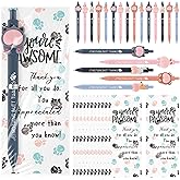 Geyoga 20 Sets Appreciation Gift for Coworker Vet Tech Bulk Animal Pens with Dog Thank You Card Paw Bookmark Cute Funny Pen Social Worker Month Gift for Vet Technologist Staff Pet Lover Women (Animal)