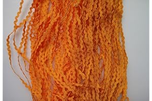 Lyracces Wholesale Lots 50yards Mini Woven Zigzag Rick Rack Ribbon RIC Rac Trims Scrapbooking Dressmaking (3mm, Orange)