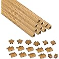D-Line 157in Stainable Wood-Effect Corner Cable Concealer Multipack, Floor Wire Hider, Quarter Round Cord Cover, Organize Cords in Corners, Floor Molding - 10x 15.7in Lengths & Accessories