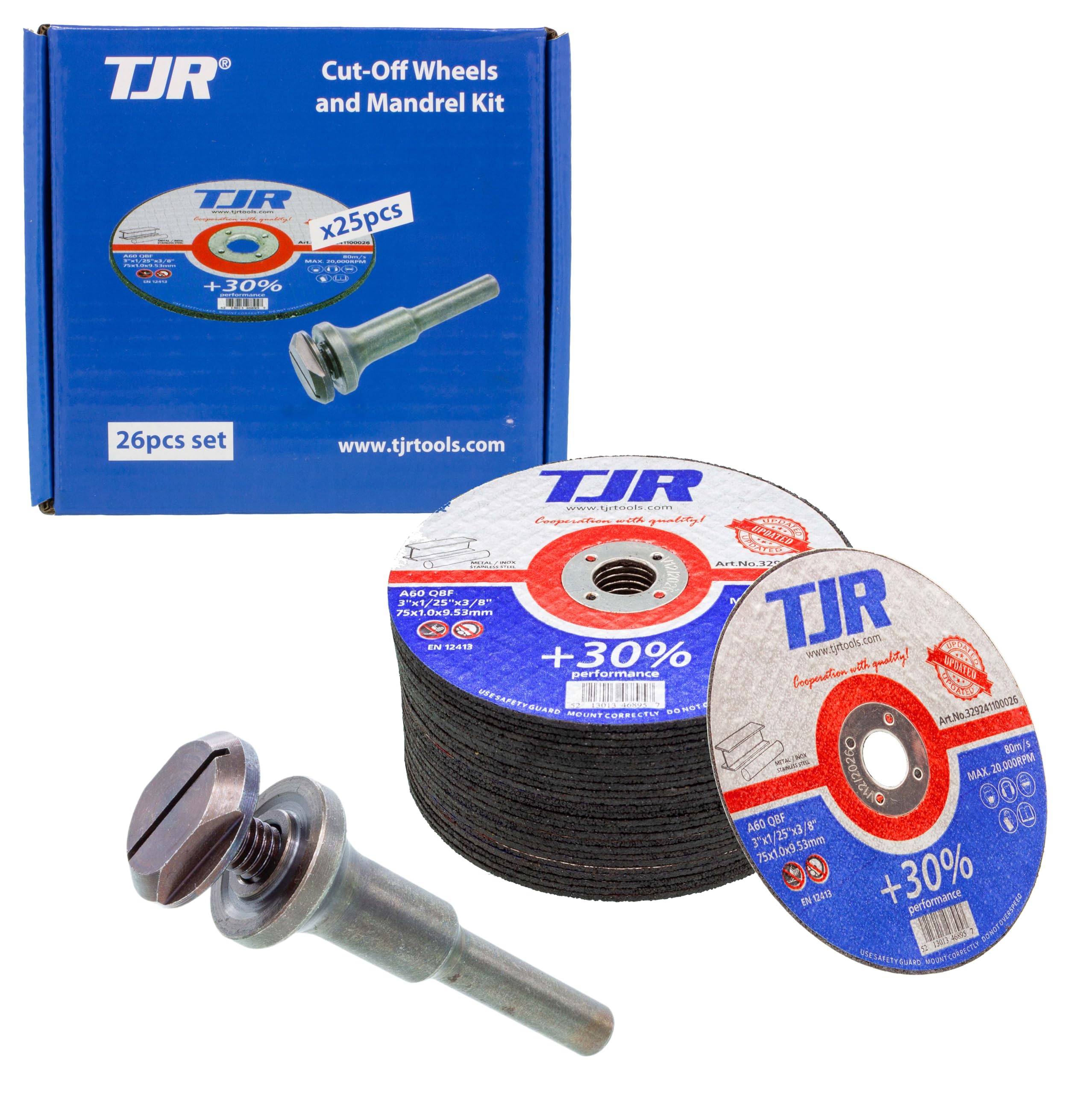 TJR© Mounting Mandrel for Cut-Off Wheels