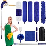 wlich Feather Duster 11 Pcs Extendable Pole Bendable Washable Cobweb Duster