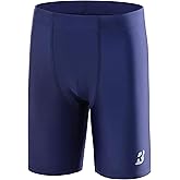 Roadbox Boys' Swim Jammers, Quick Dry Youth Competitive Swim Team Shorts, UPF 50+ Bathing Athletic Compression Swim Trunks