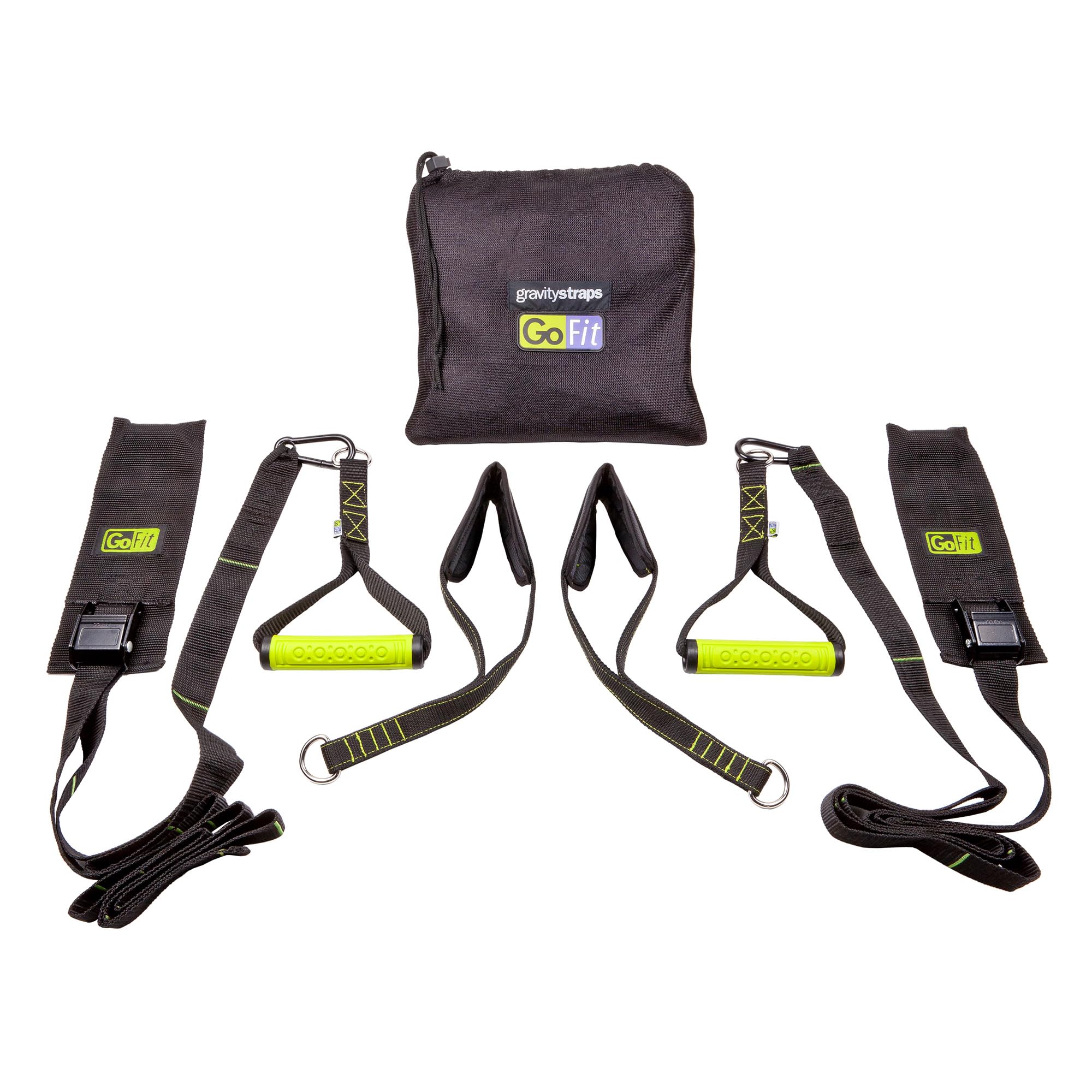 GoFit Gravity Straps with Training Manual - Black, 8.5 x 4 x 8.5-Inch